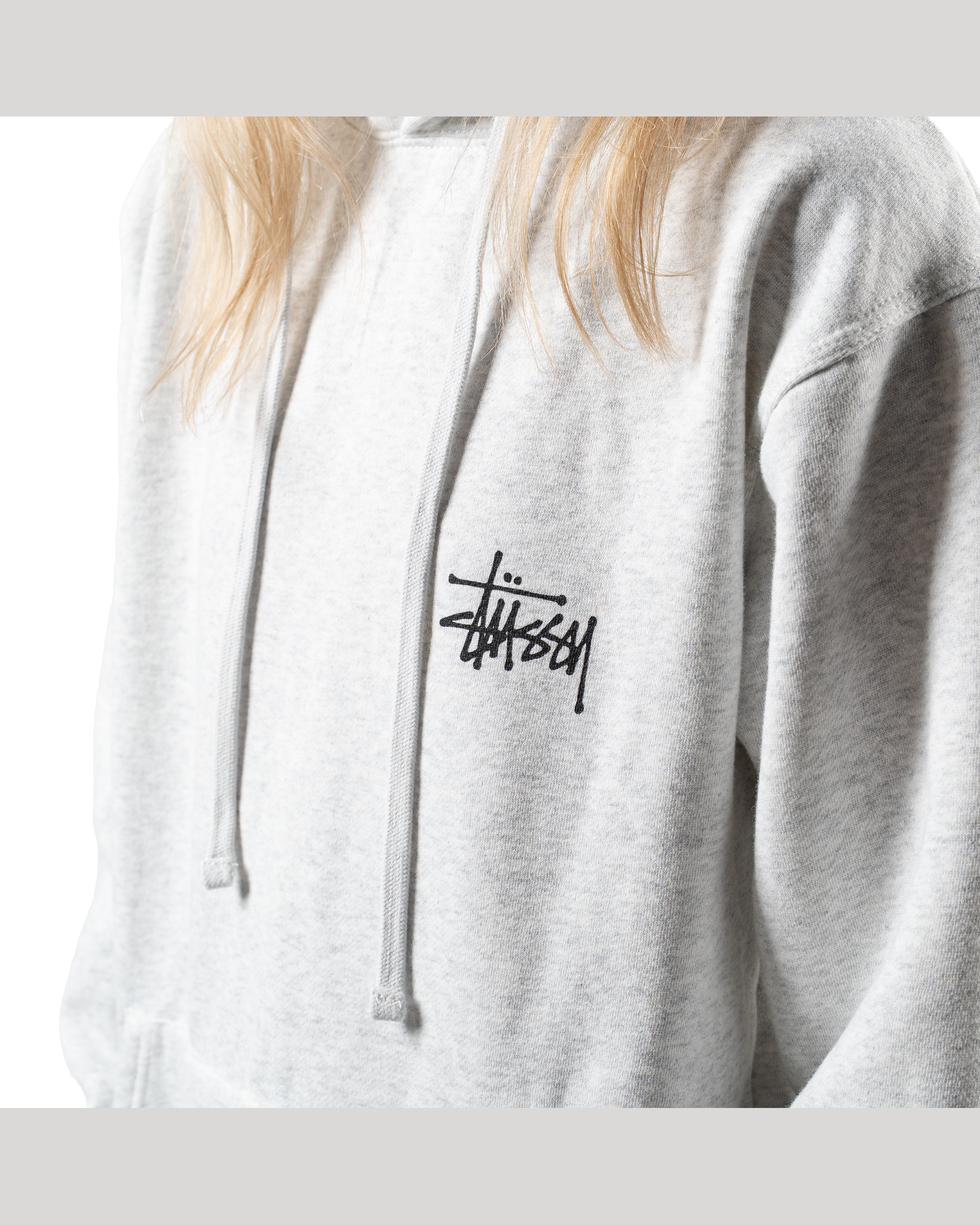 Stüssy Basic Hoodie "Ash Heather"
