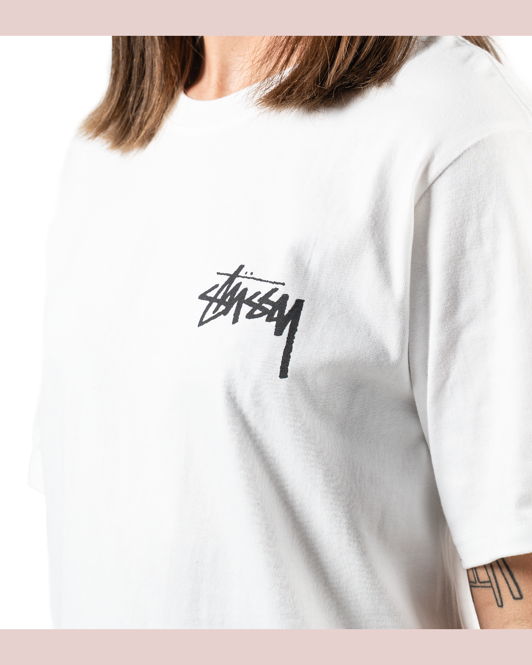 Stüssy Fuzzy Dice T-shirt White