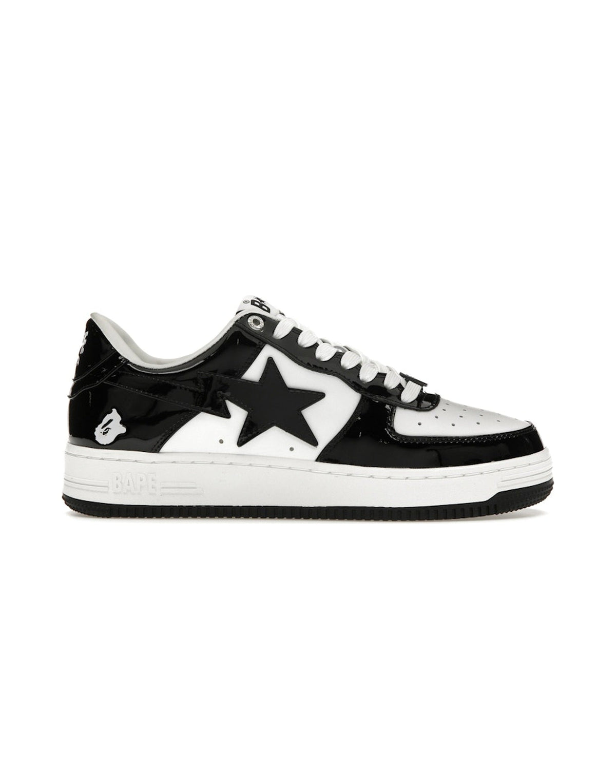 A Bathing Ape Bape Sta Patent Leather Black White