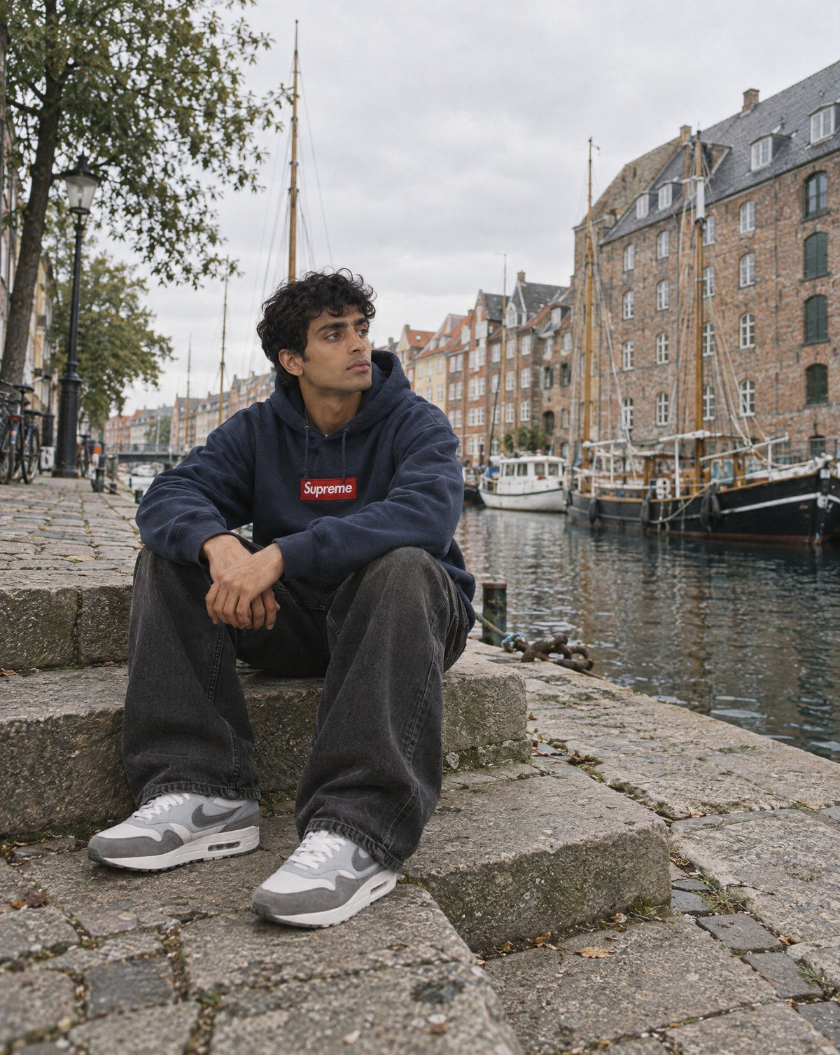Nike Air Max 1 '87 Photon Dust Wolf Grey - streetstyle i København