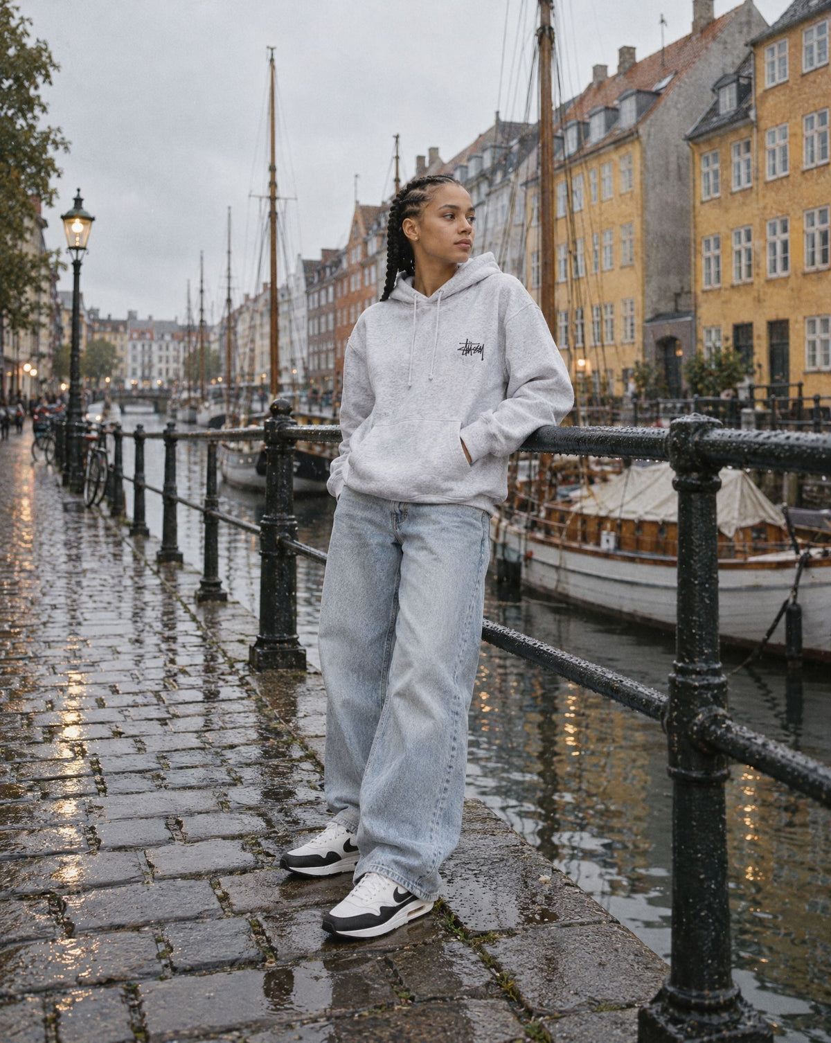 Nike Air Max 1 White Black Neutral Grey (Women's) - streetstyle i København