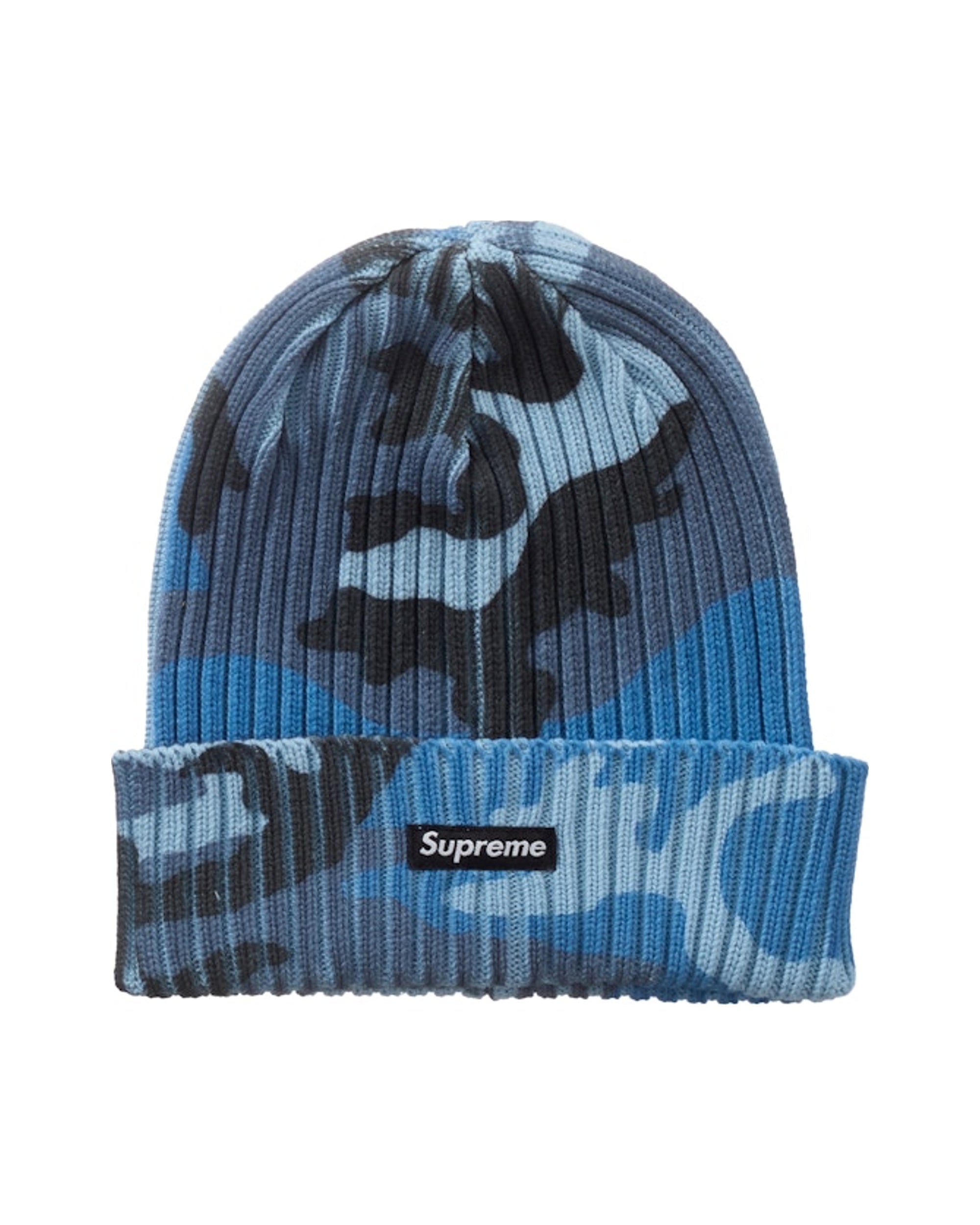 Supreme Overdyed Beanie (SS26) Blue Camo