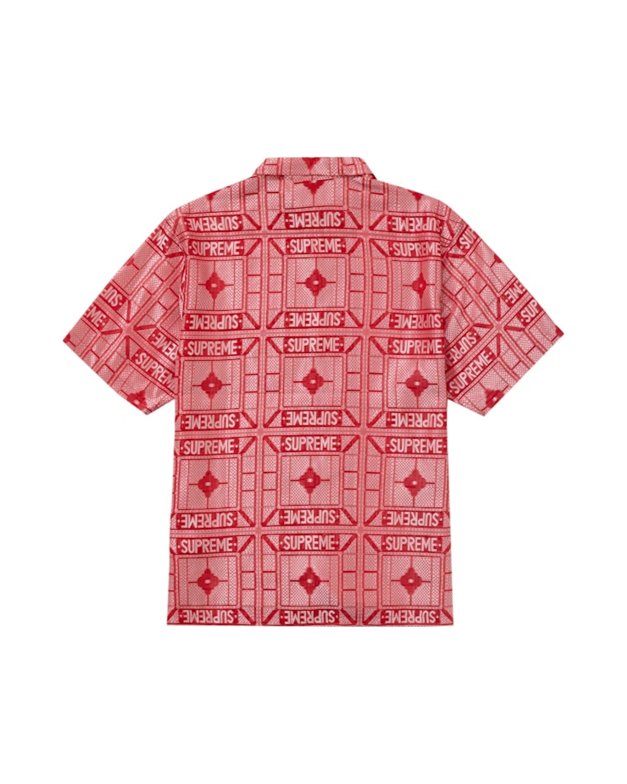 Supreme Tray Jacquard S/S Shirt Red
