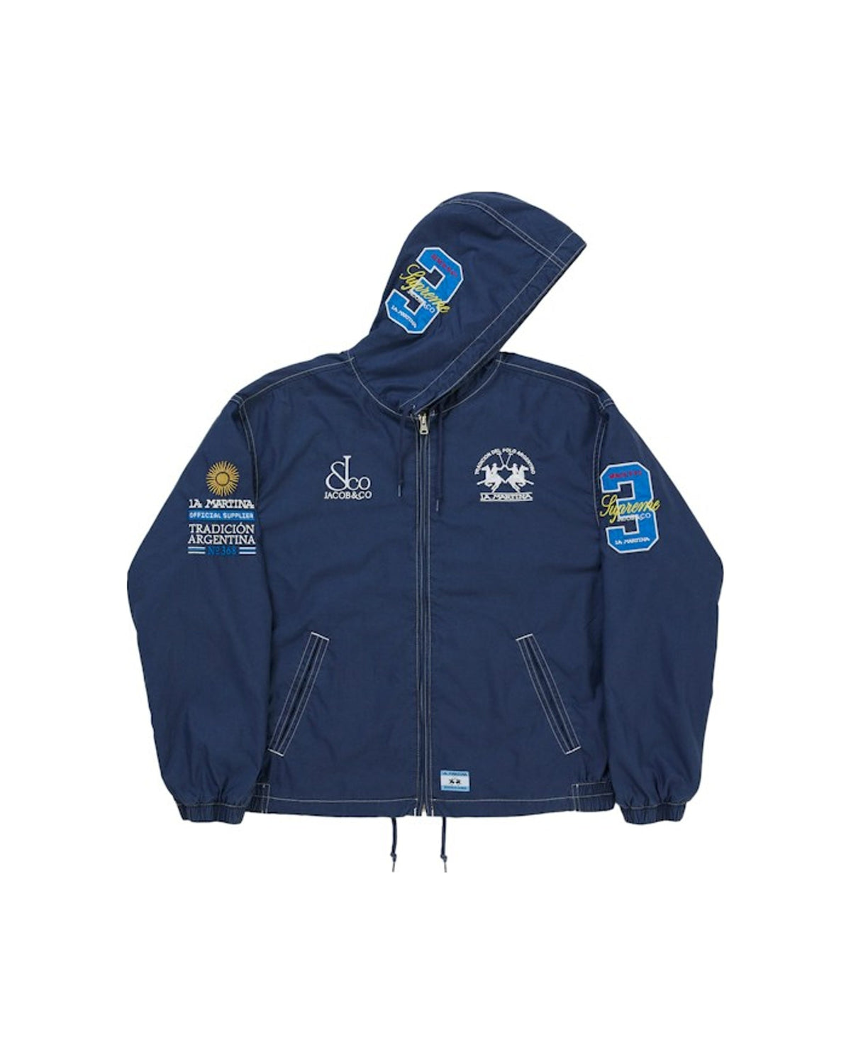 Supreme La Martina Lightweight Hooded Jacket Blue