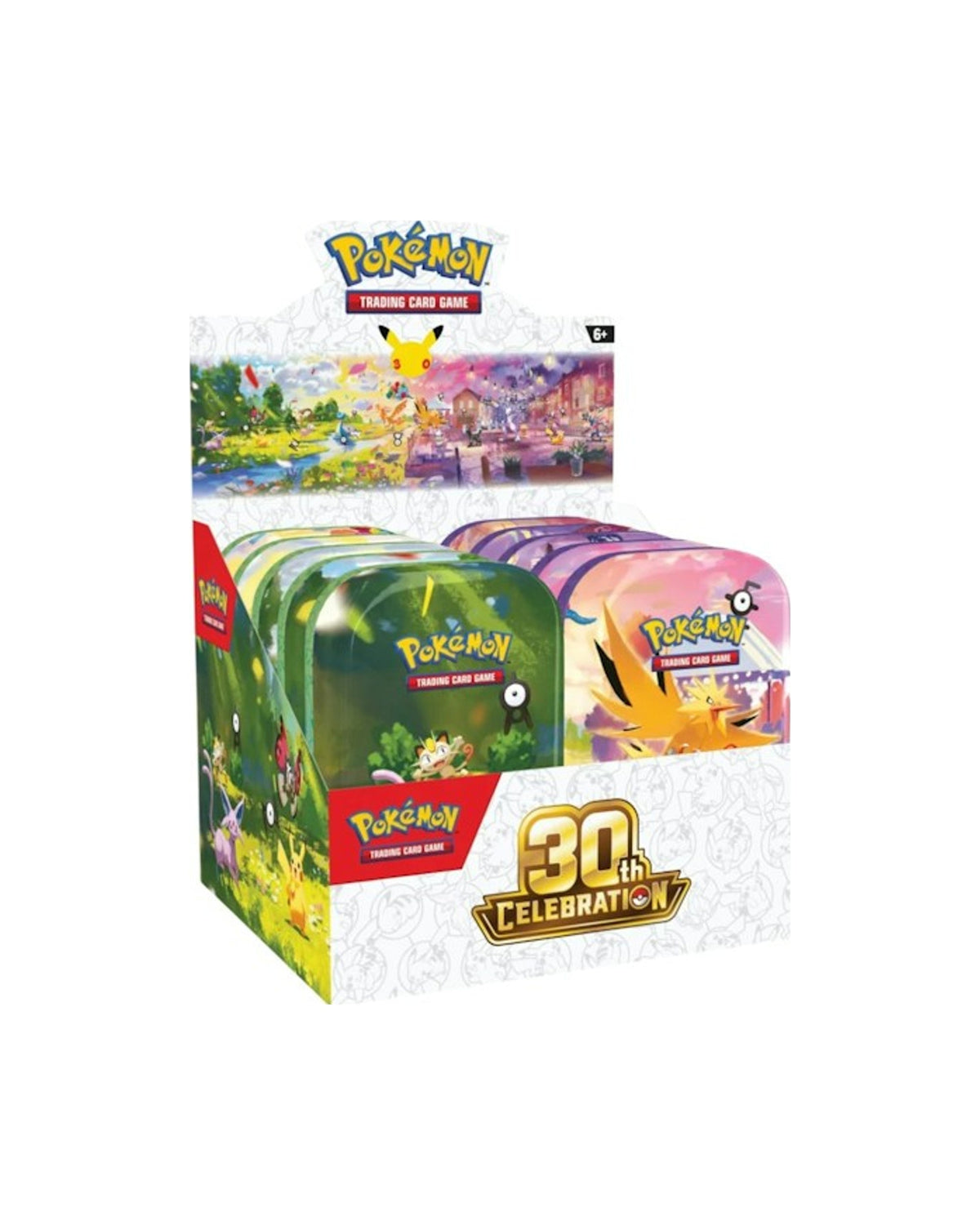 2026 Pokémon Mega Evolution 30th Celebration Mini Tin Display (10-Pack)