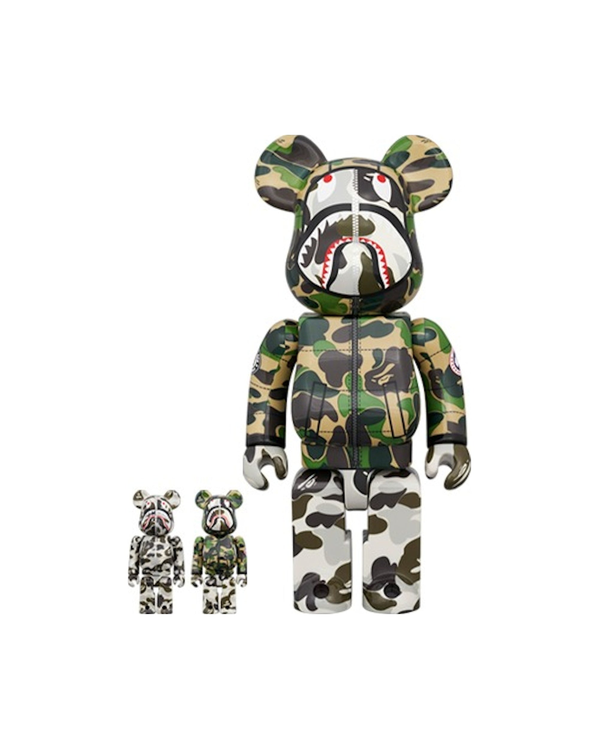 Bearbrick BAPE(R) x Canada Goose Shark 100% & 400% Set