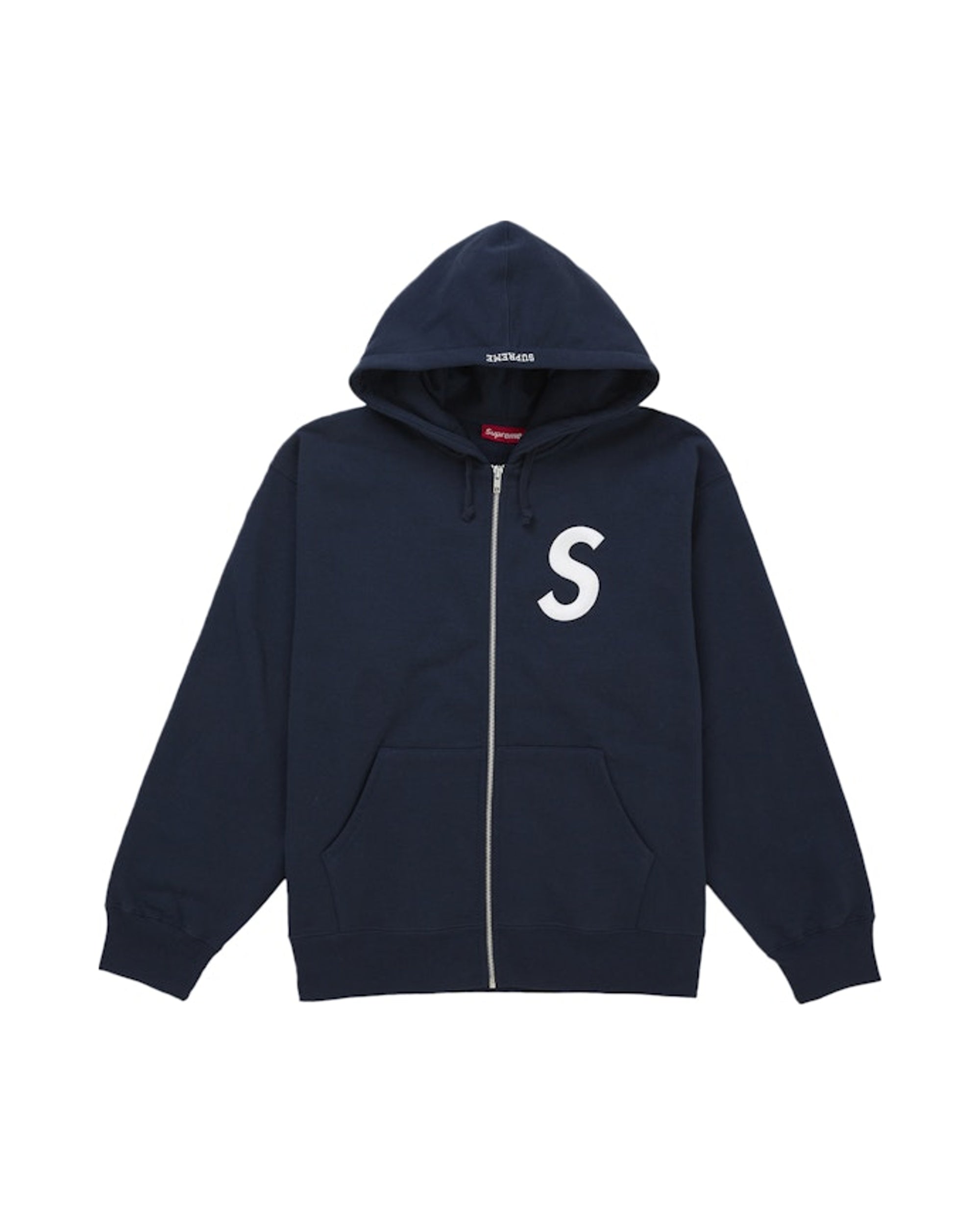 Supreme S Logo Zip Up Hooded Sweatshirt (FW25) Navy