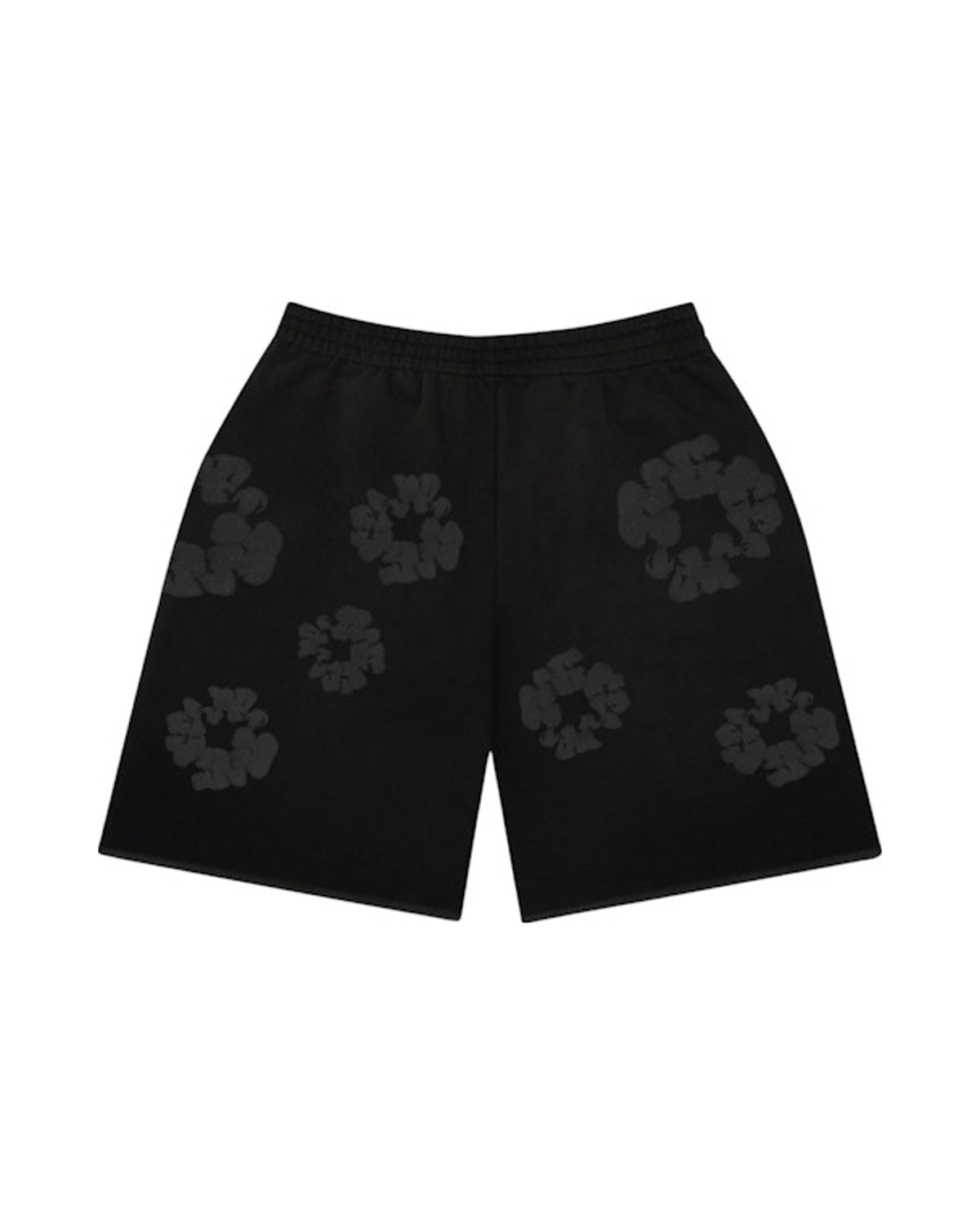 Denim Tears Faded Mono Cotton Wreath Sweatshorts Black