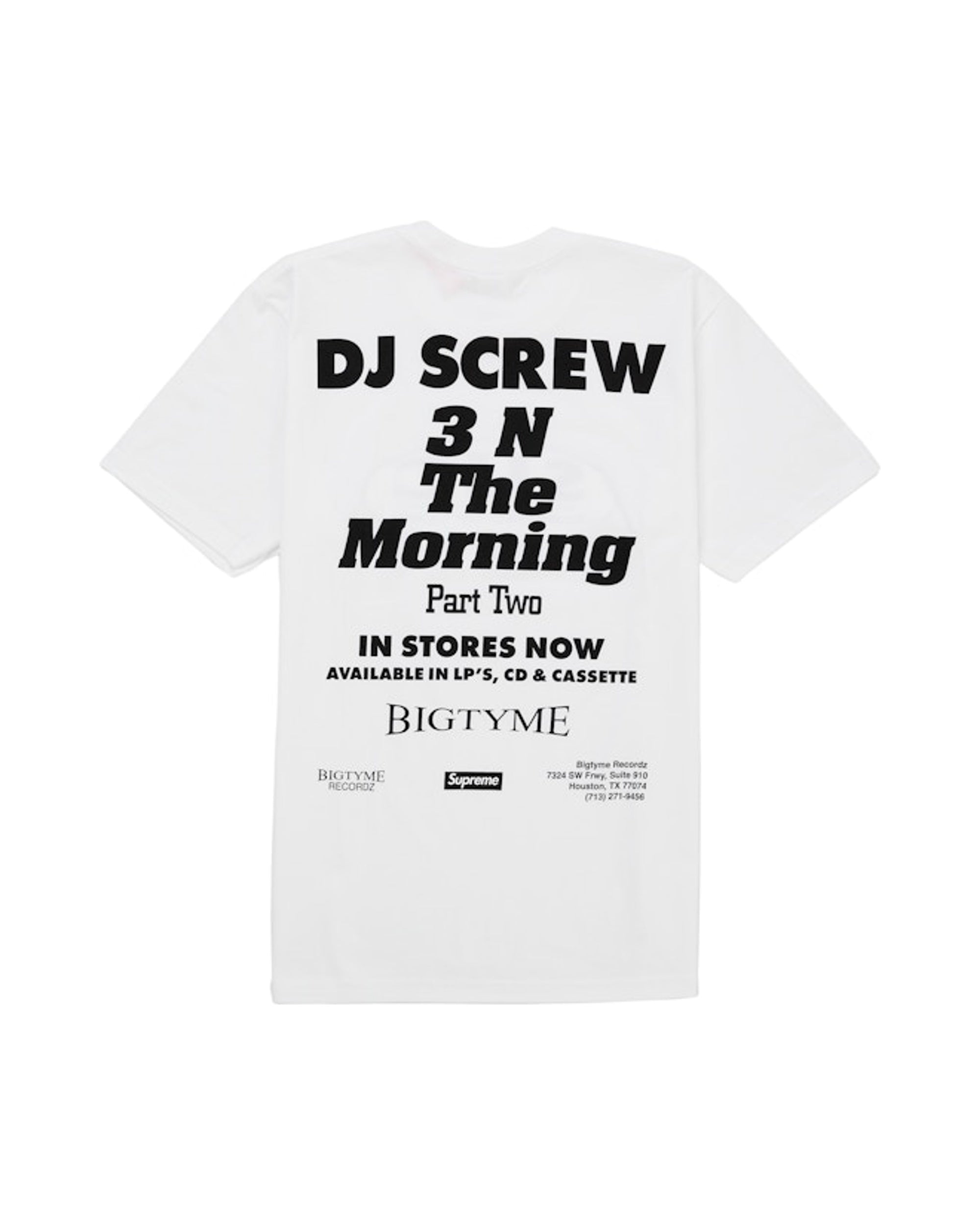 Supreme DJ Screw SUC Tee White