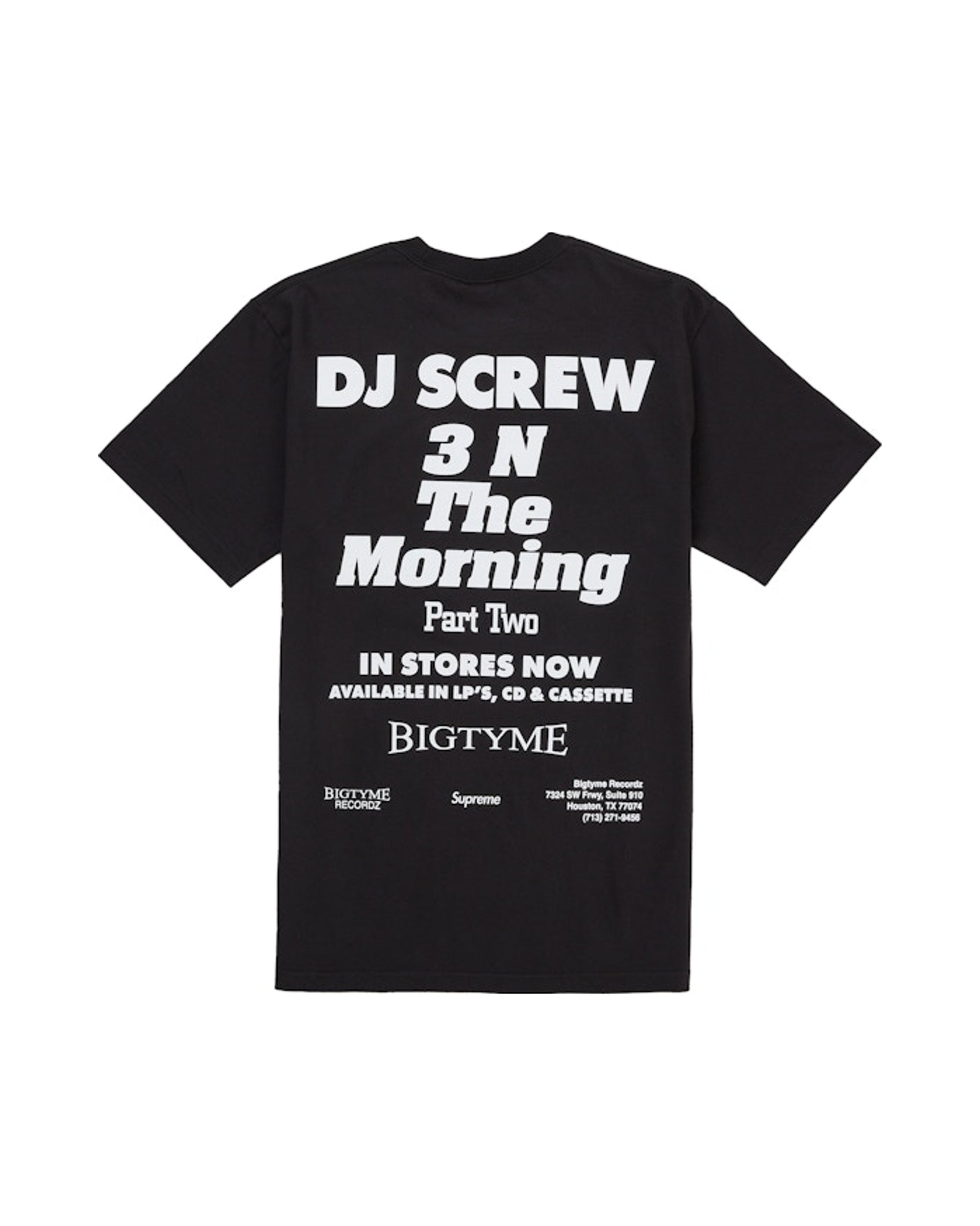 Supreme DJ Screw SUC Tee Black