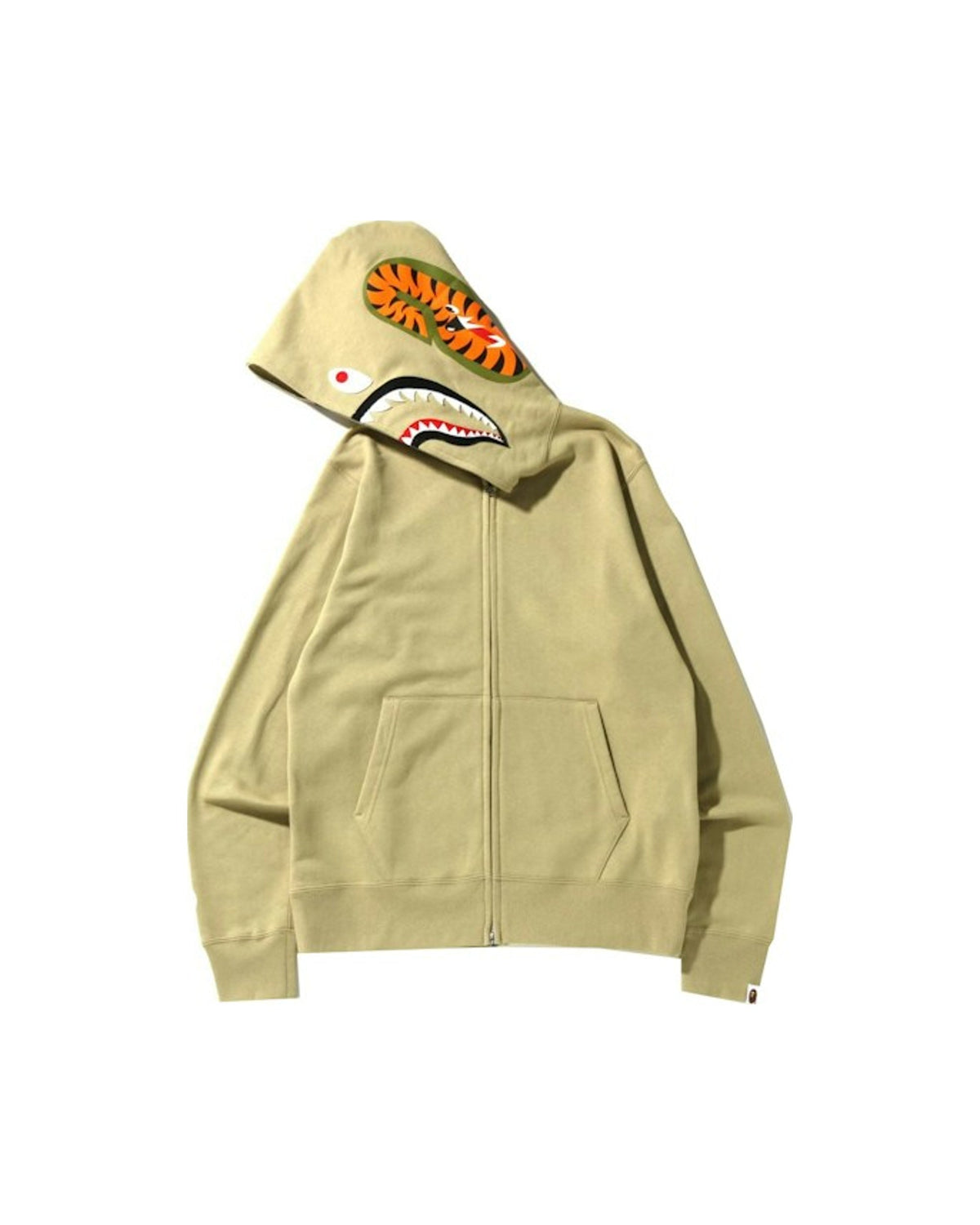 BAPE Shark Full Zip Hoodie (SS22) Beige