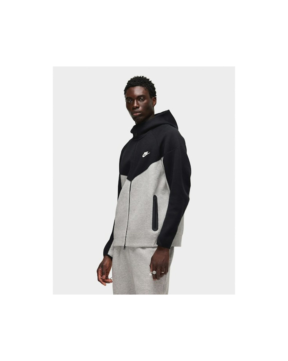 Nike Sportswear Tech Fleece Windrunner Full-Zip Hoodie Dark Grey Heather/Black/White