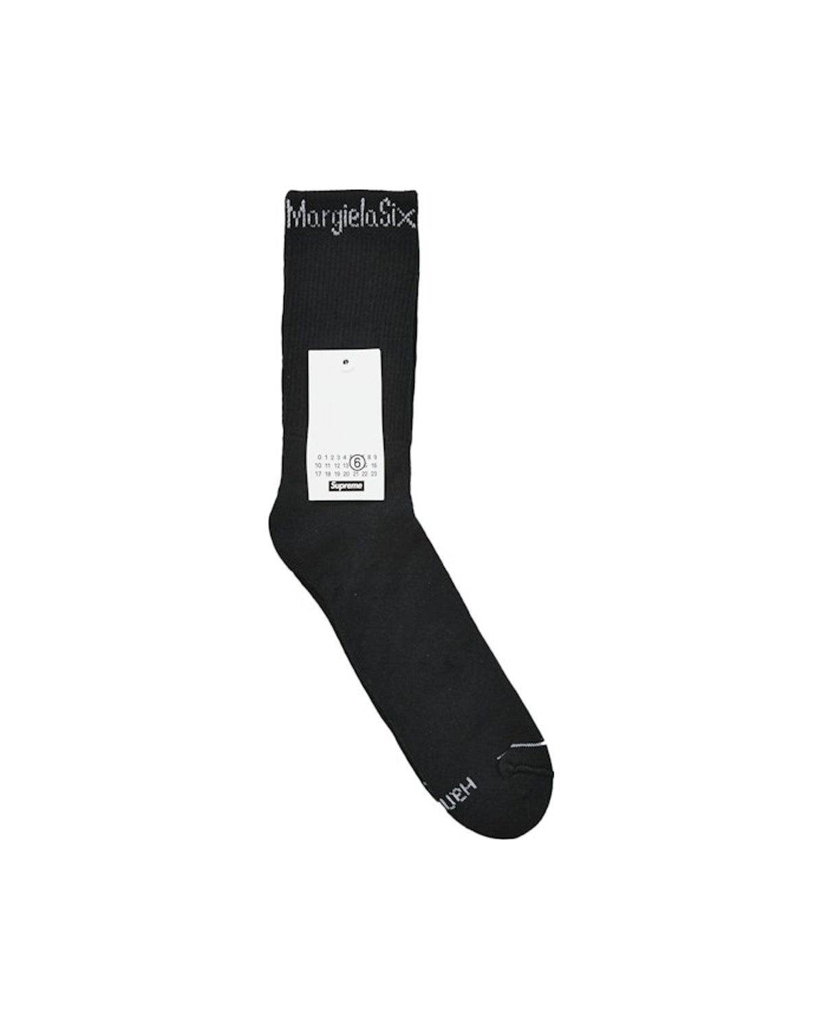 Supreme MM6 Maison Margiela Hanes Crew Socks (1 Pack) Black