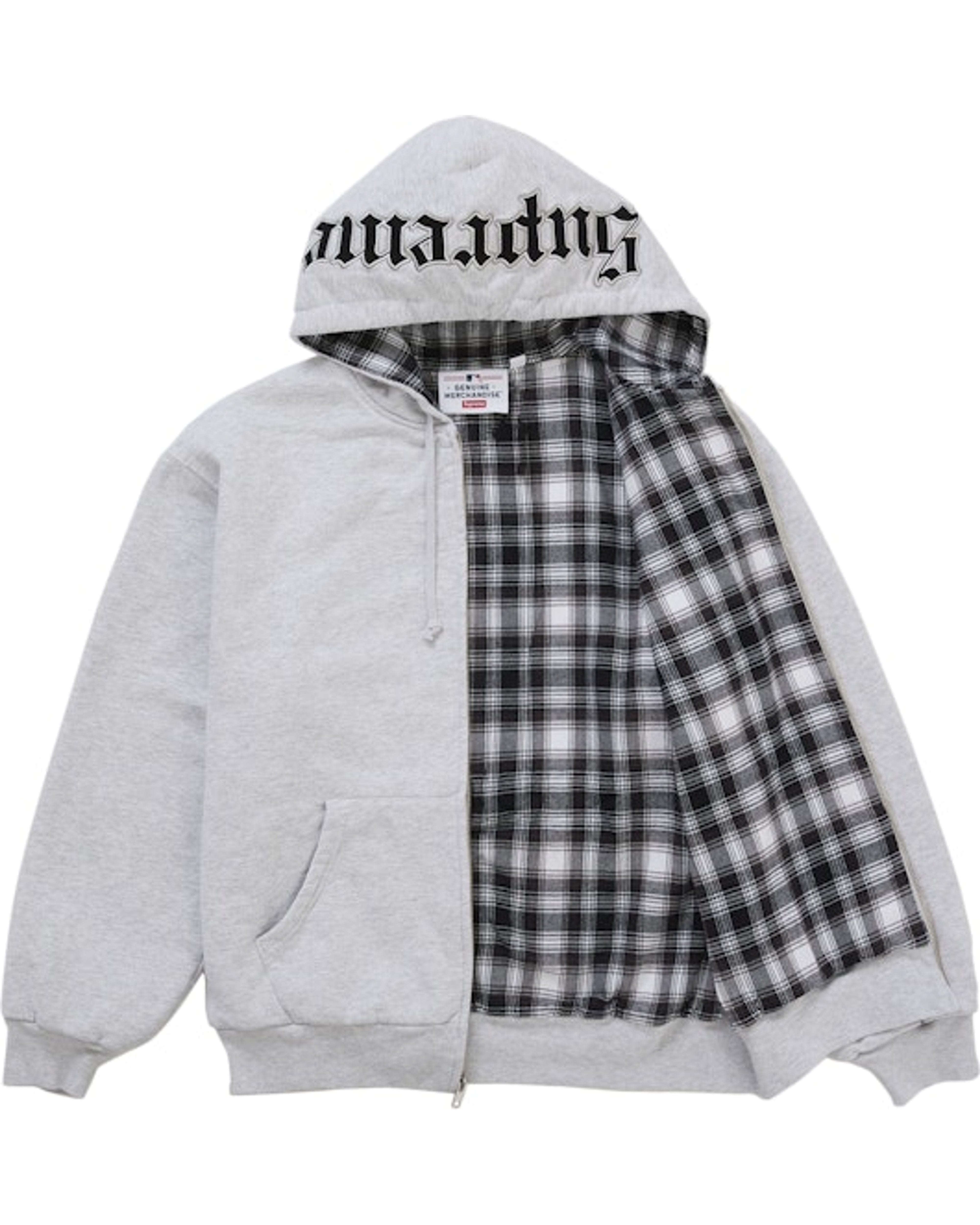 Supreme Chicago White Sox Zip Up Hooded Sweatshirt Grey