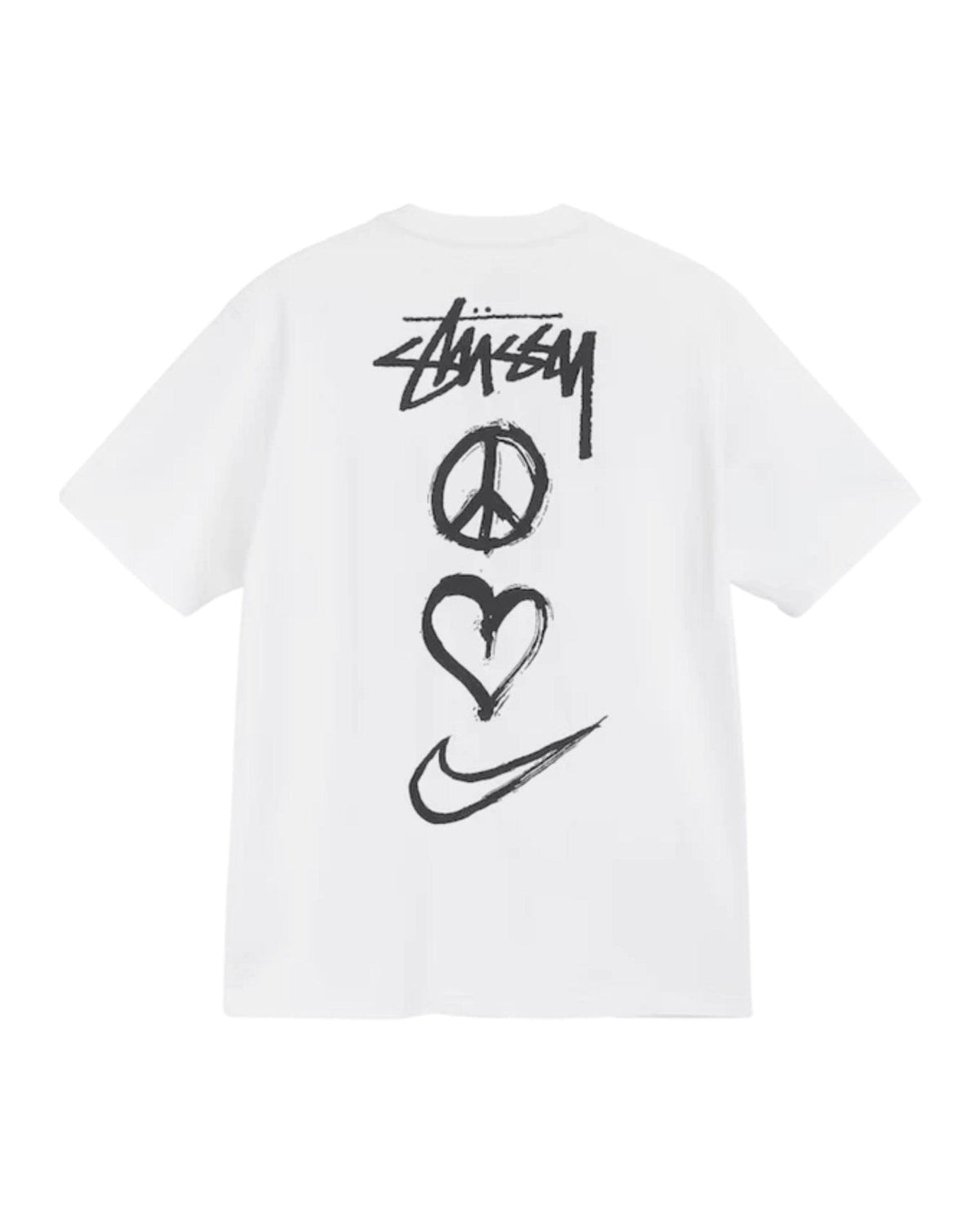 Nike X Stüssy Peace, Love, Swoosh T-shirt "White" - street-bill.dk