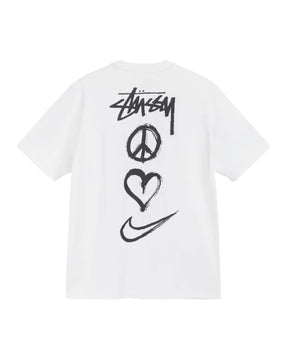 Nike X Stüssy Peace, Love, Swoosh T-shirt "White" - street-bill.dk