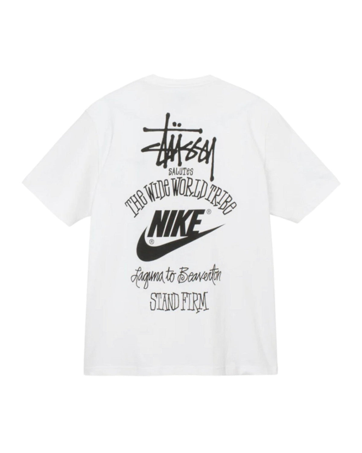 Nike X Stüssy The Wide World Tribe T-Shirt "White" - street-bill.dk