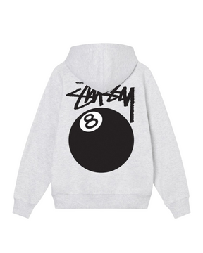 Stüssy 8 Ball Zip Hoodie "Ash Heather"