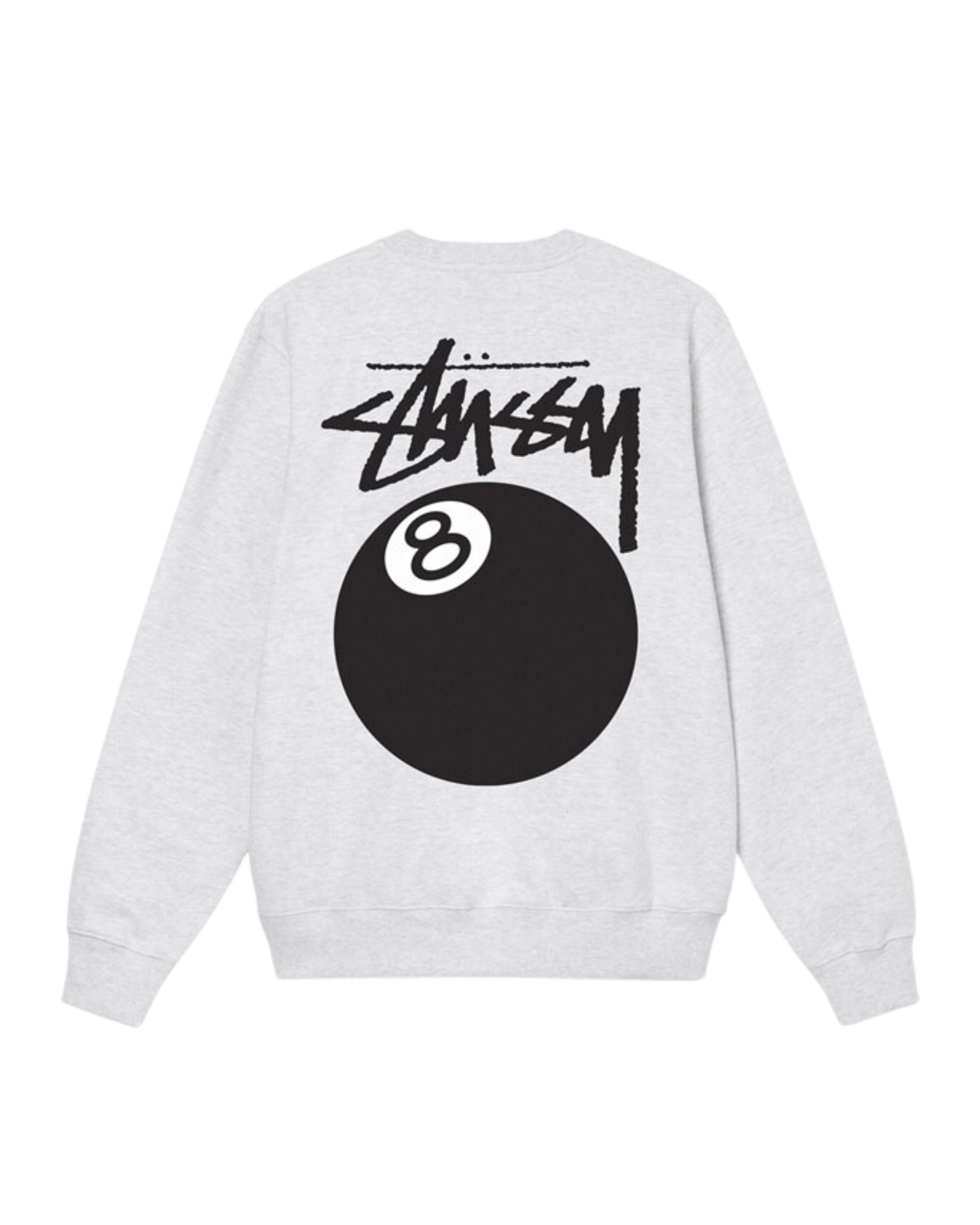 Stussy 8 Ball Crewneck Ash Heather