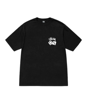 Stüssy Dice Pigment Dyed Tee "Black" - street-bill.dk