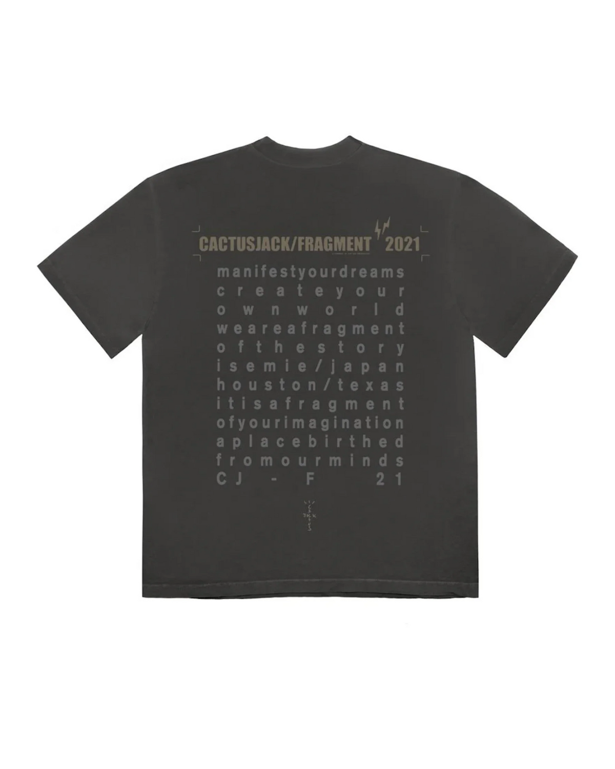 Travis Scott Cactus Jack For Fragment Create T-shirt "Washed Black"