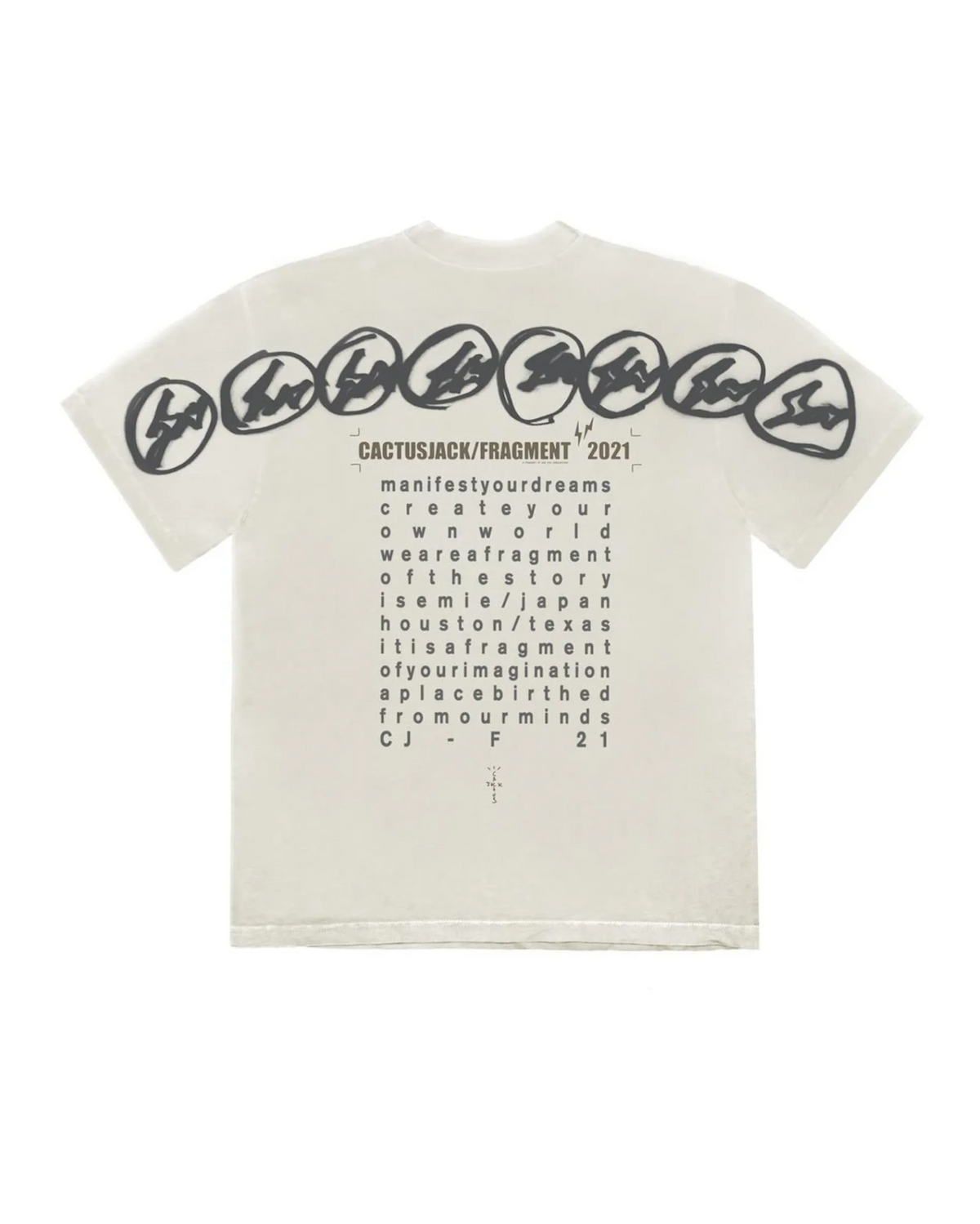 Travis Scott Cactus Jack For Fragment Manifest T-shirt "White"