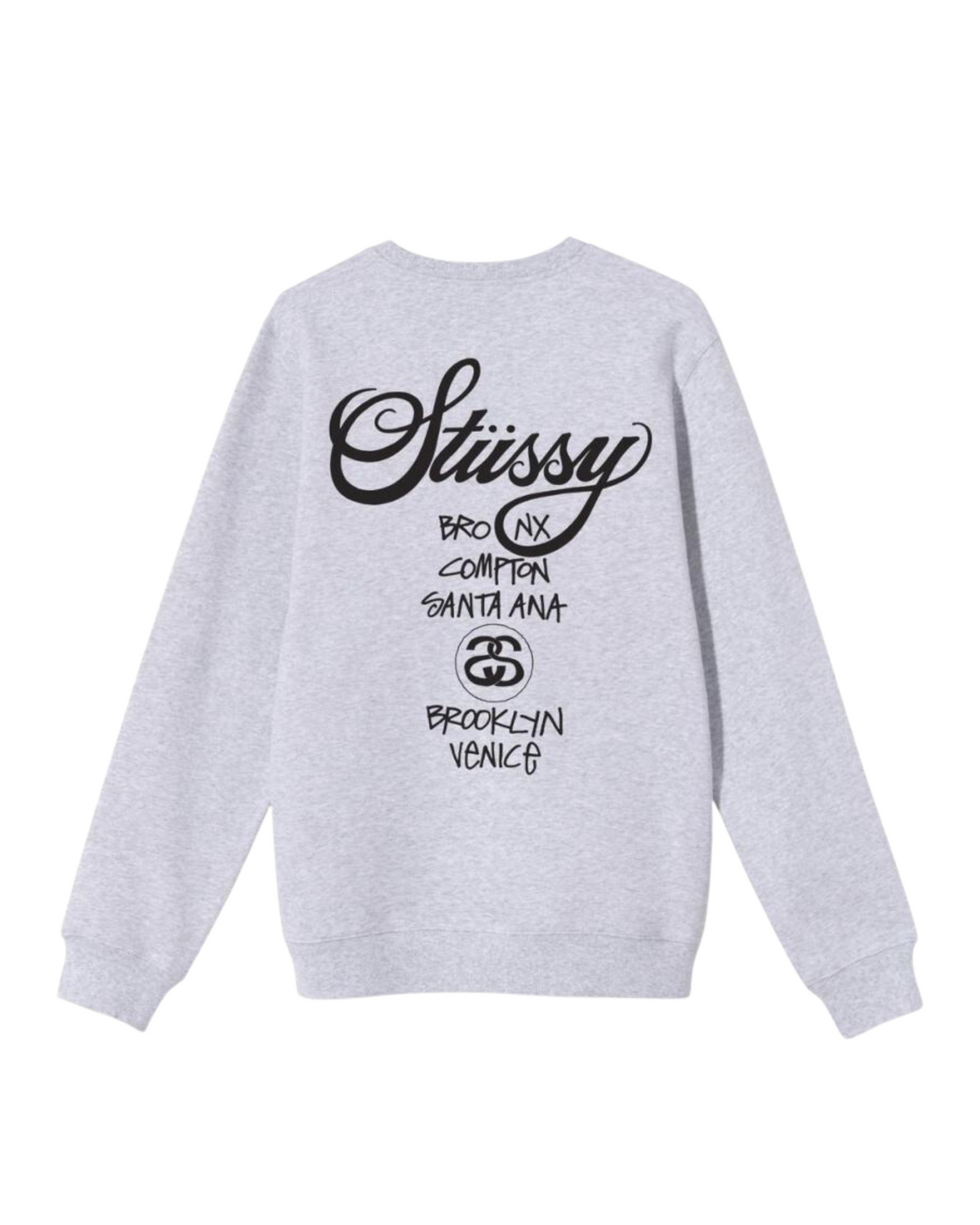 Stüssy World Tour Crewneck "Ash Heather"