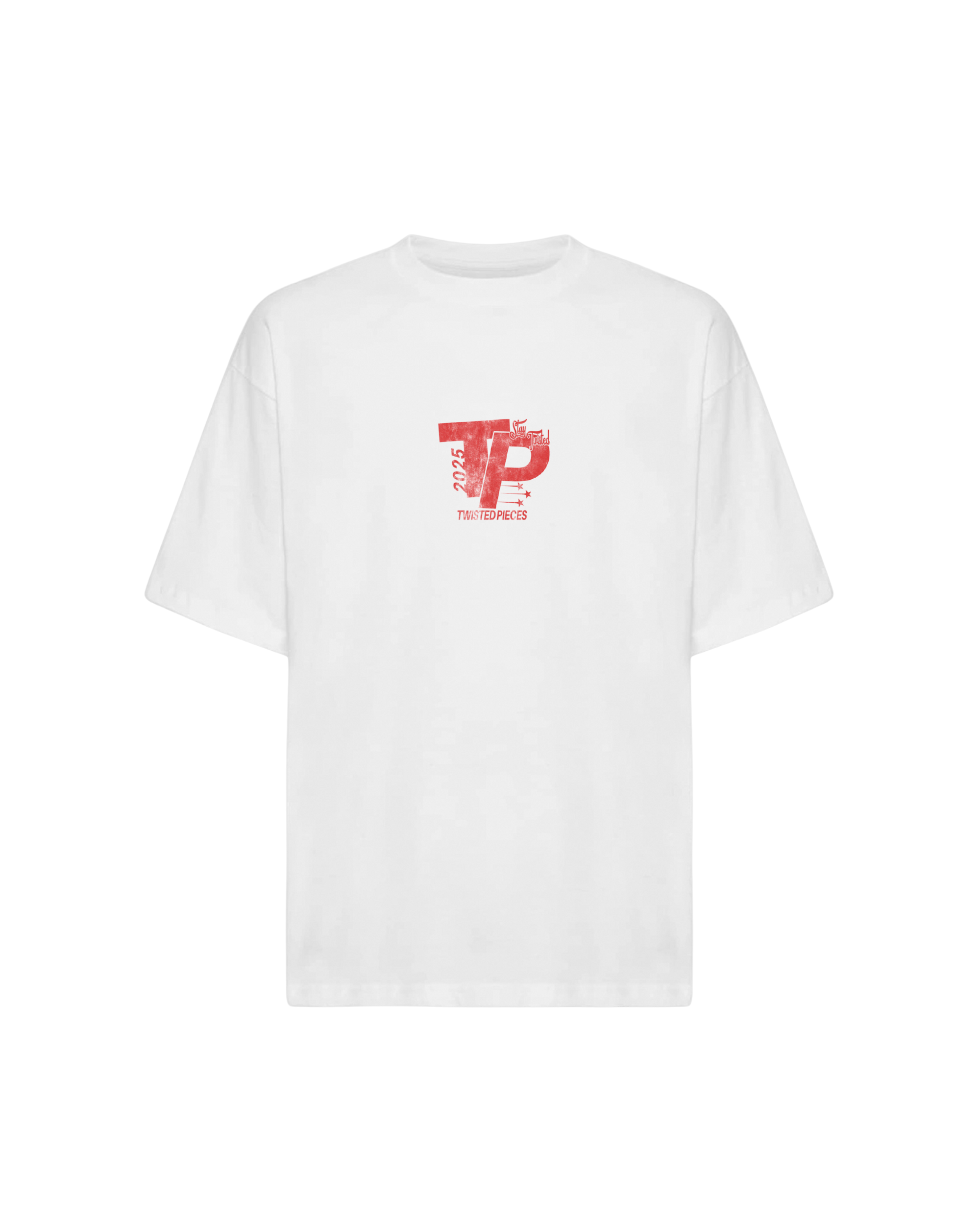Twisted Pieces Pace Tee White
