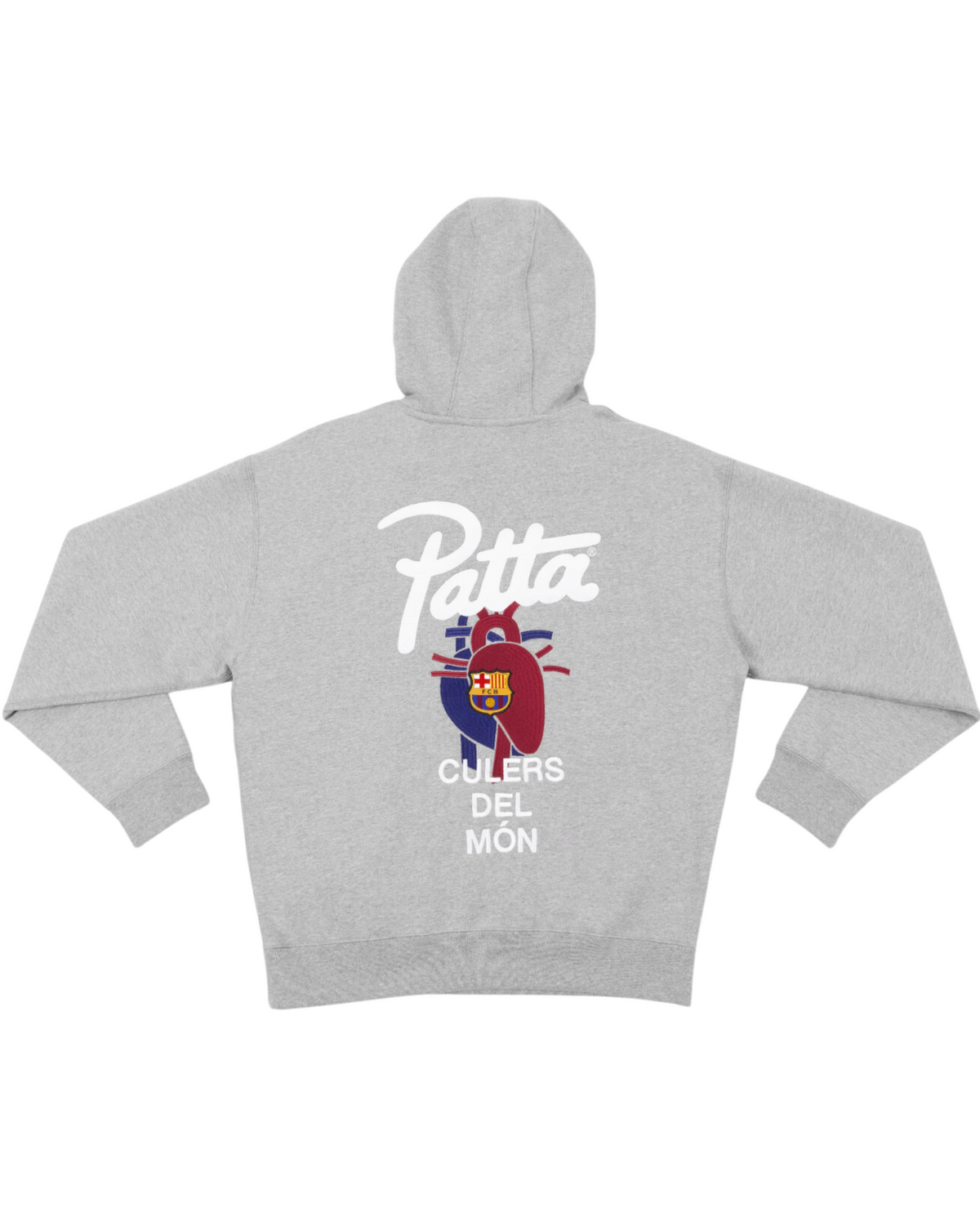 FCB X Patta Hoodie grey back