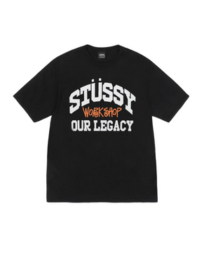 Stussy x Our Legacy Work Shop Collegiate Pigment Dyed Tee Black