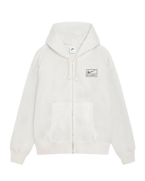 Stüssy x Nike Pigment Dyed Fleece Zip Hoodie "Light Bone"