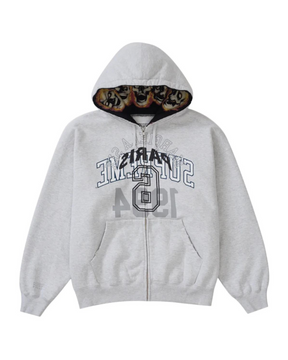 Supreme MM6 Maison Margiela Zip Up Hooded Sweatshirt "Ash Grey"