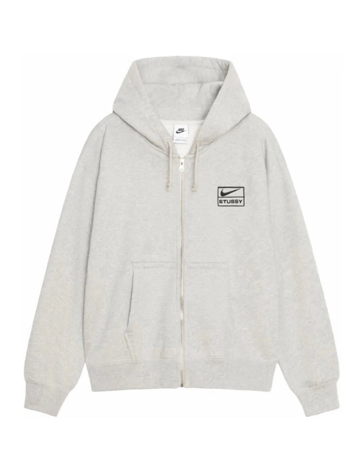 Stussy x Nike Fleece Zip Hoodie "Grey Heather"