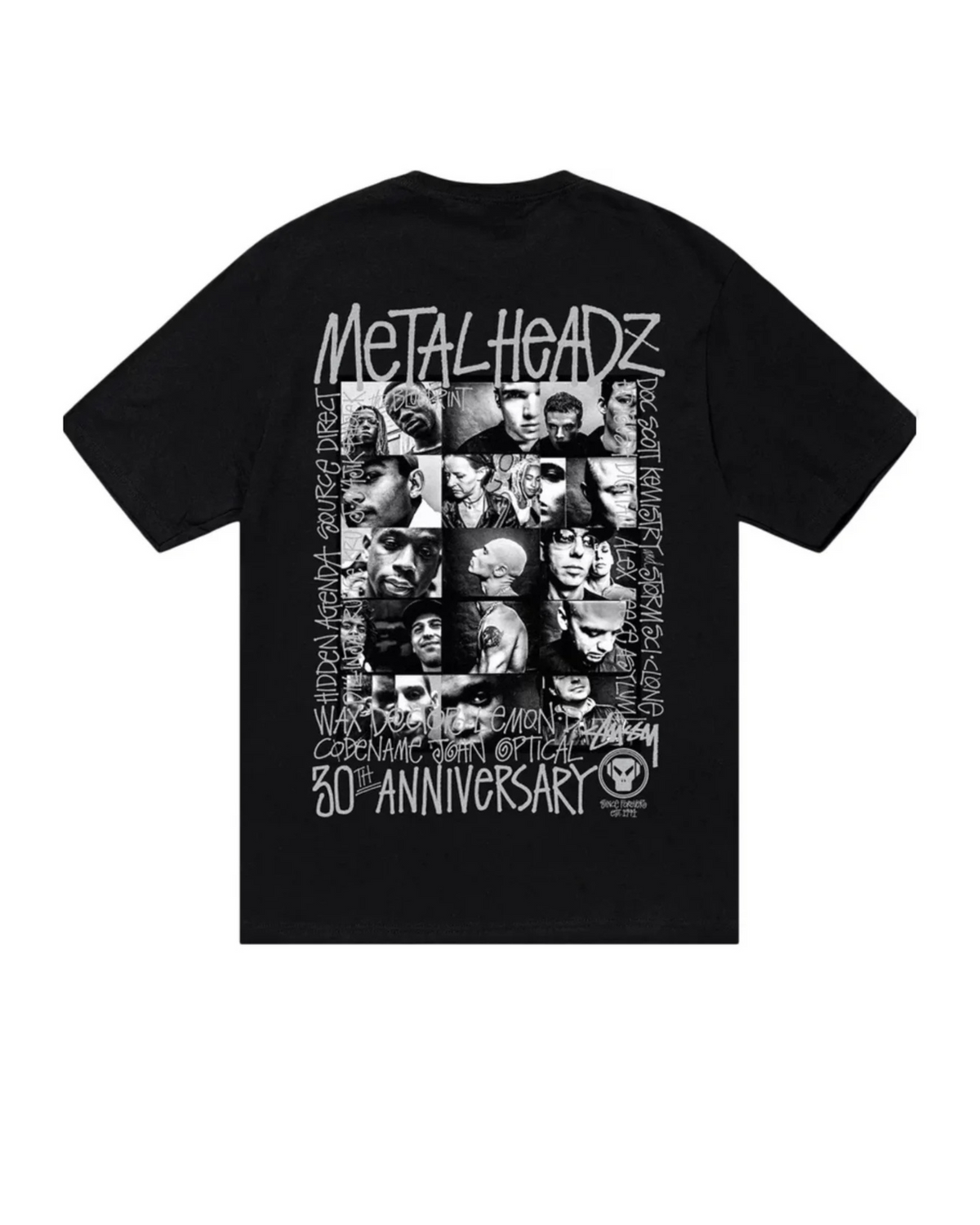 Stussy metalheadz trøje sort ryg