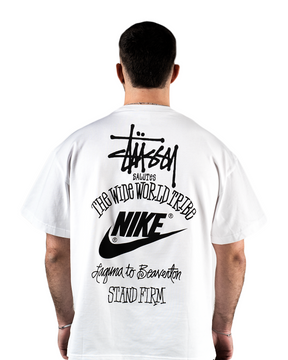 Nike X Stüssy The Wide World Tribe T-Shirt "White" - street-bill.dk