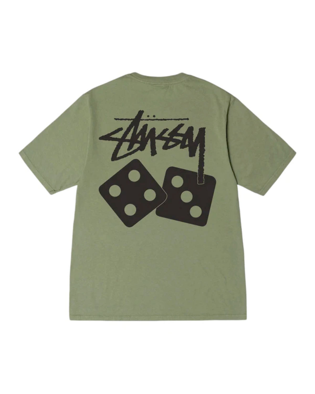 Stüssy Dice Pigment Dyed Tee "Artichoke" - street-bill.dk