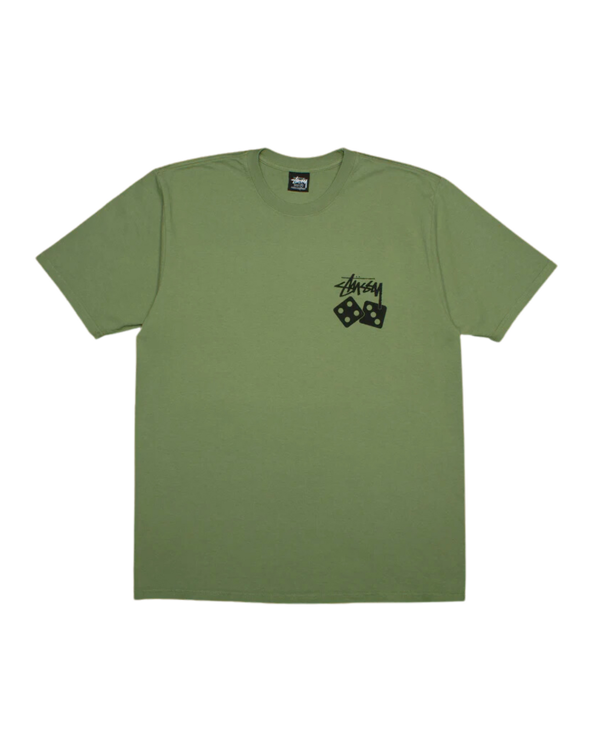 Stüssy Dice Pigment Dyed Tee "Artichoke" - street-bill.dk