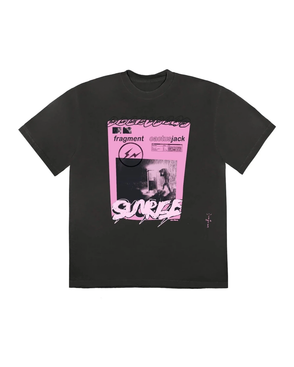 Travis Scott Cactus Jack For Fragment Pink Sunrise T-shirt "Washed Black"