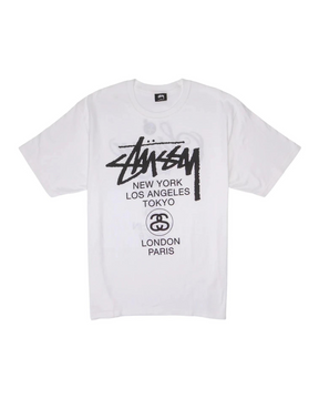 Stüssy World Tour T-shirt "White" - street-bill.dk