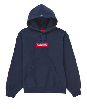 Supreme Box Logo Hoodie navy