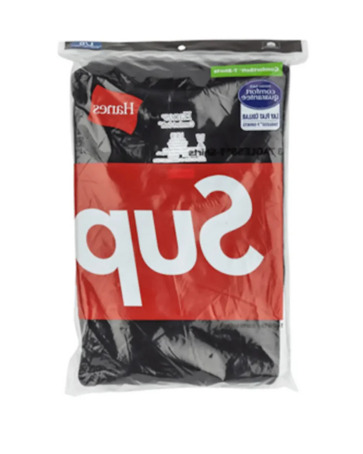 Supreme Hanes Tagless T-shirt Sort