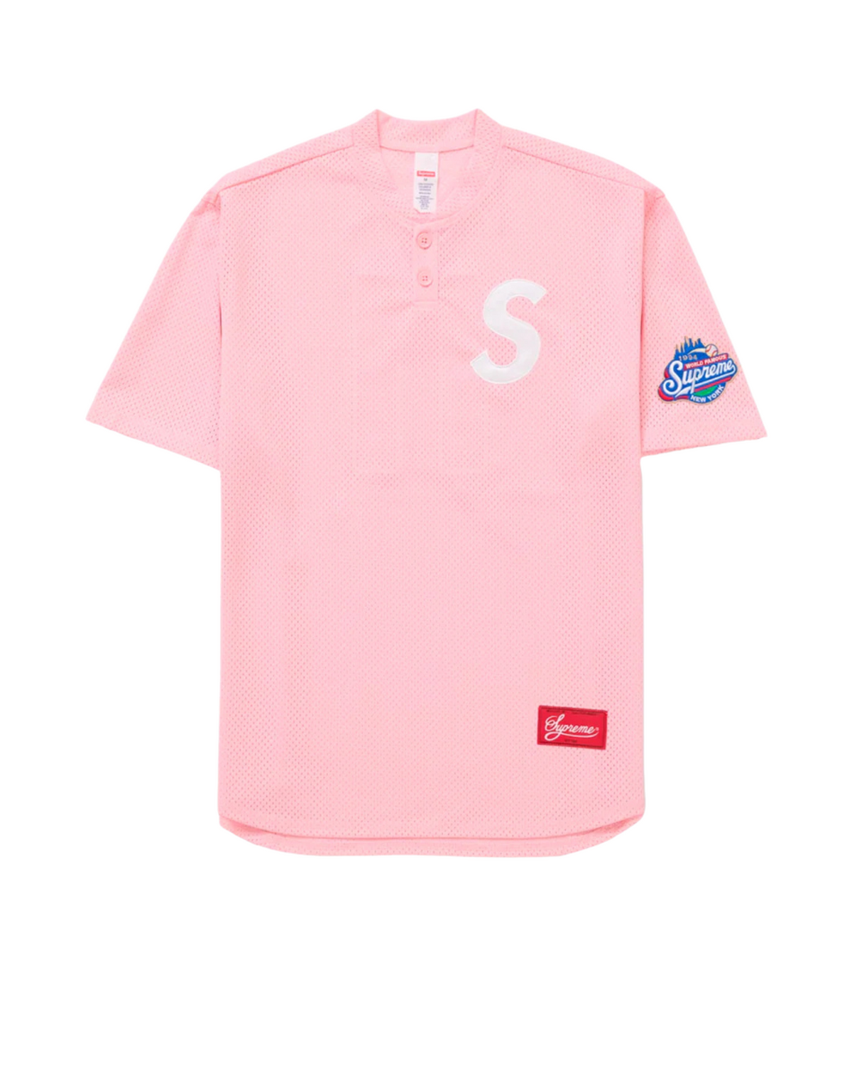 Supreme Baseball jersey pink