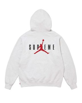 Supreme x Jordan Hoodie Grå back
