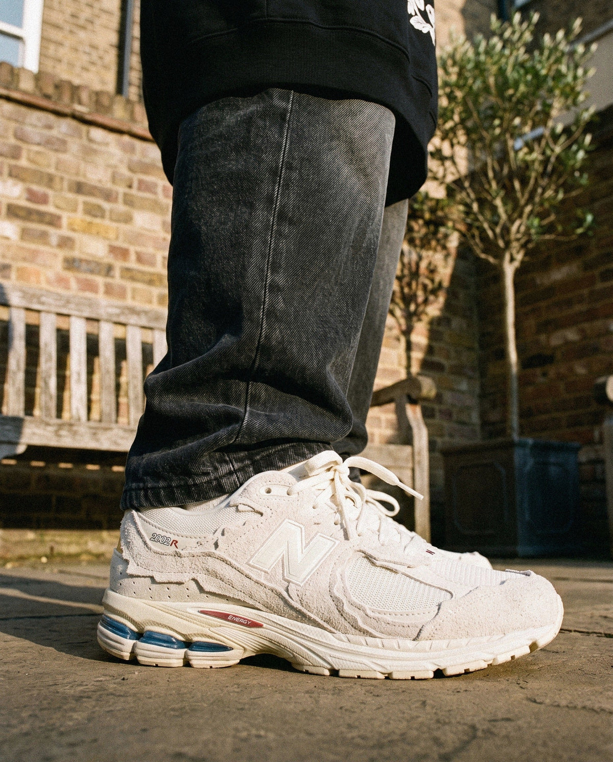 New Balance 2002R Protection Pack Sea Salt - on foot
