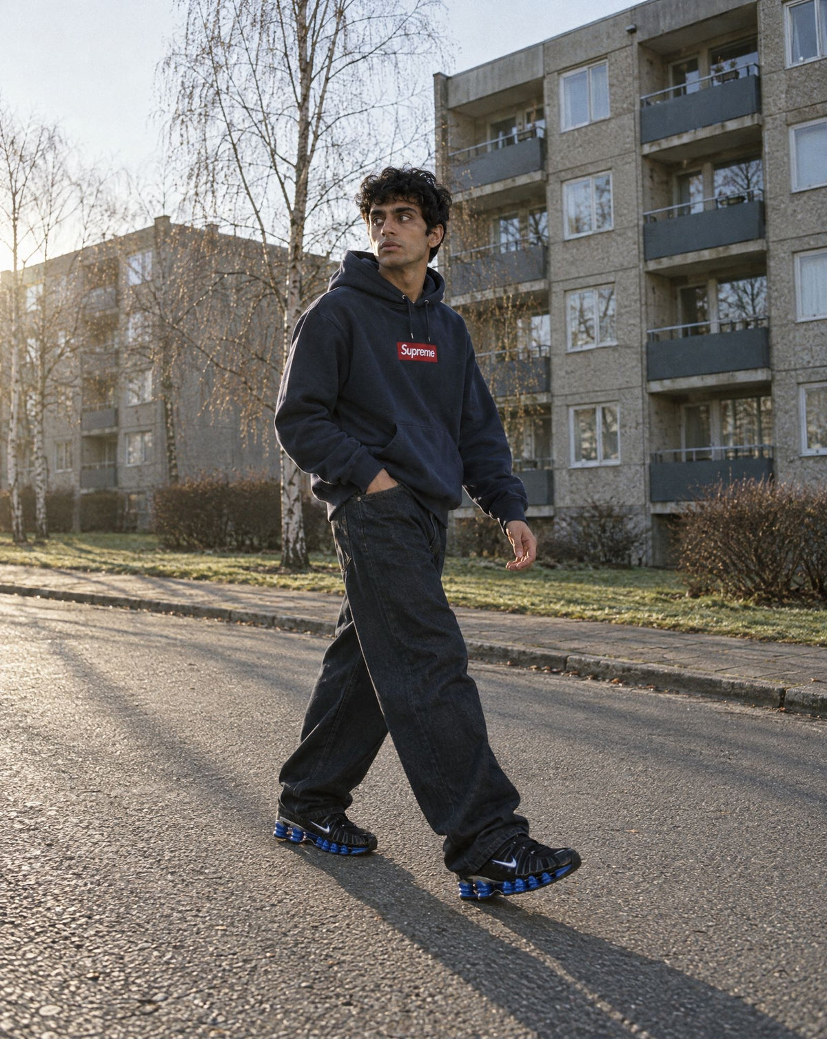Nike Shox TL Black Racer Blue Metallic Silver - streetstyle i København