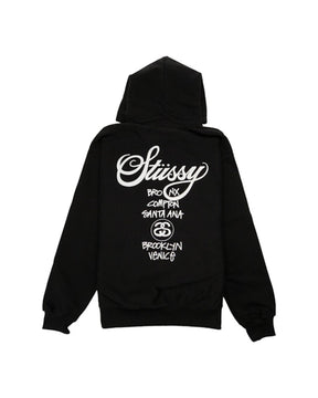 Stussy World Tour Hoodie Black