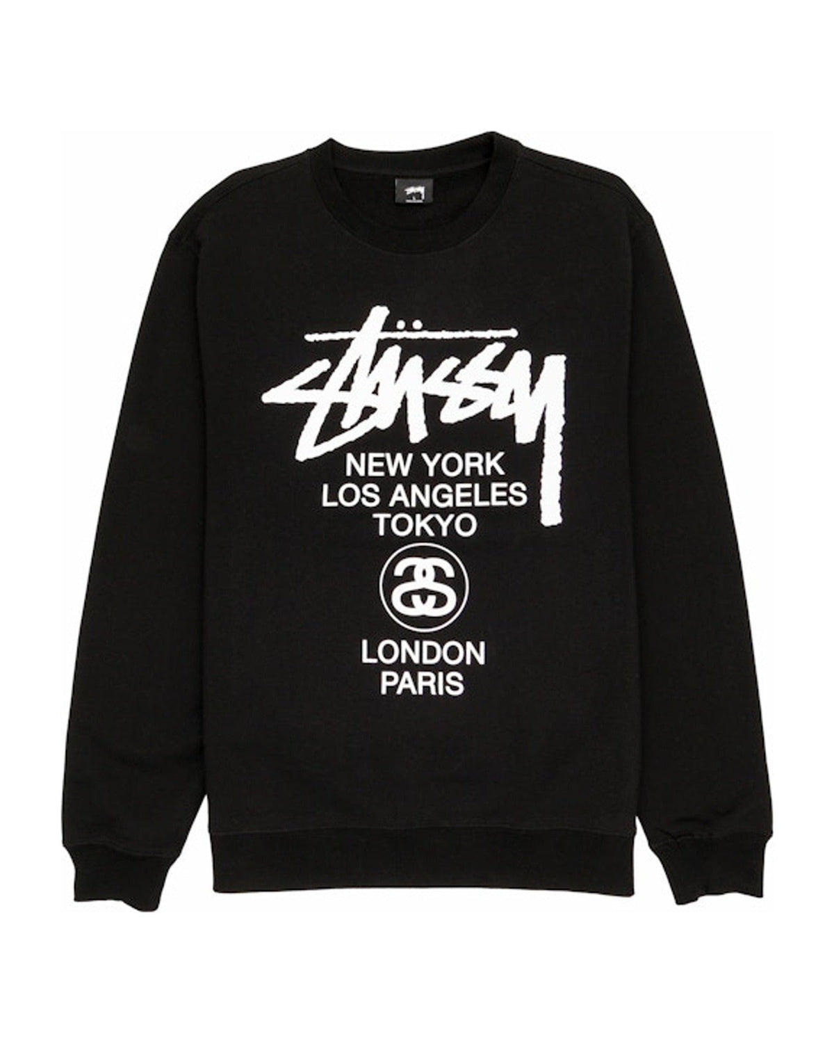 Stussy World Tour Crewneck Black
