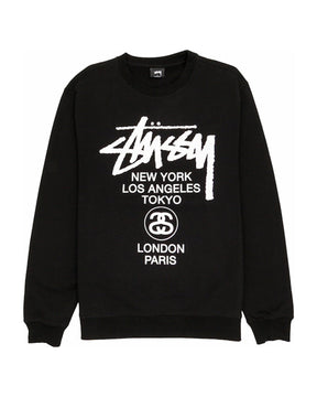 Stussy World Tour Crewneck Black