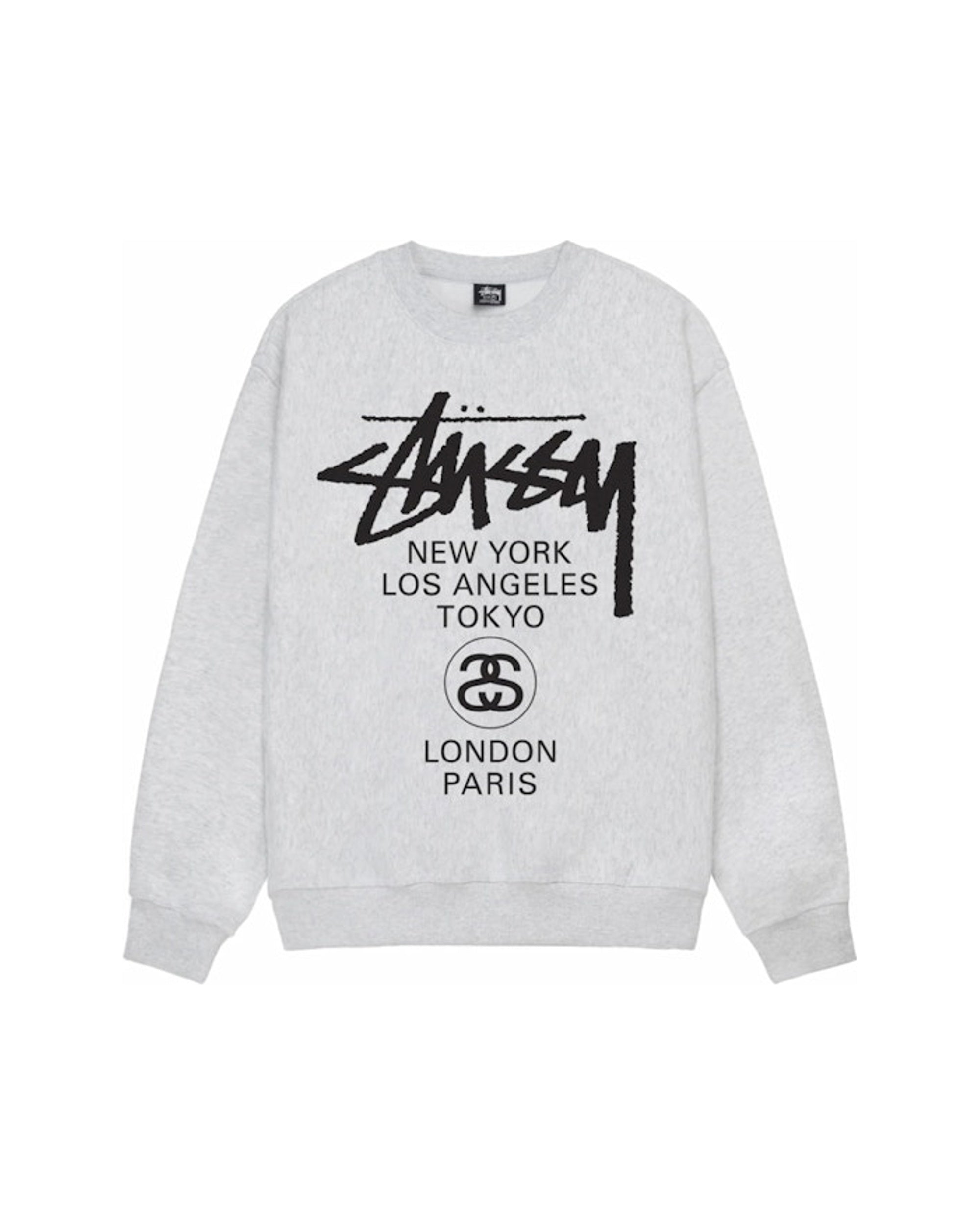 Stussy World Tour Crewneck Ash Heather