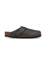 Birkenstock Boston Soft Footbed Oiled Leather Iron Grey